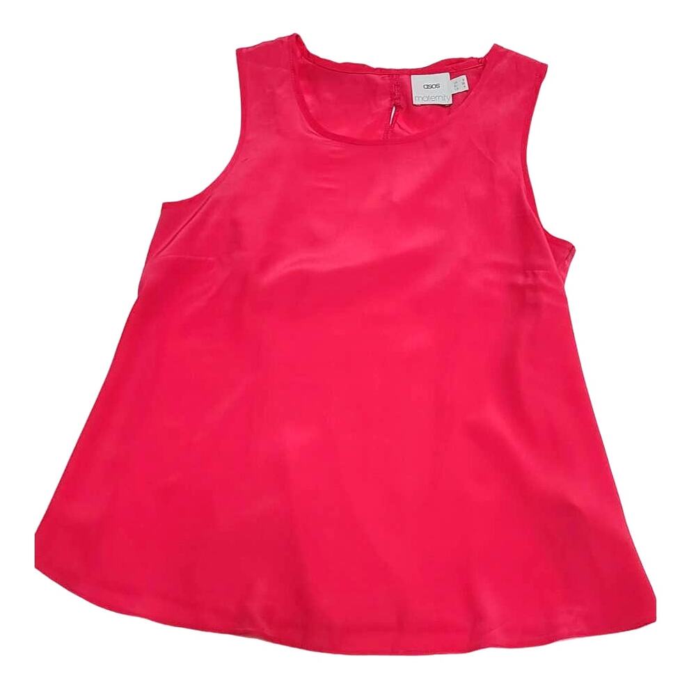 Asos maternity hot pink fuchsia blouse women's 4